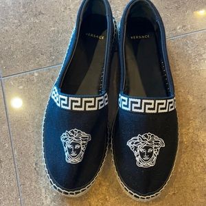 NWT Men’s Black Versace Espadrilles size 10 1/2